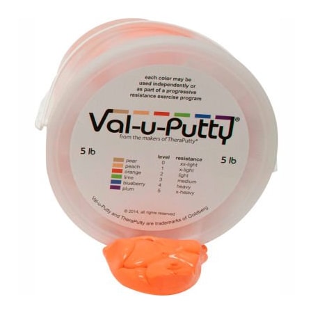 Fabrication Enterprises Val-u-Putty Exercise Putty, Orange, Soft, 5 Pound 749753